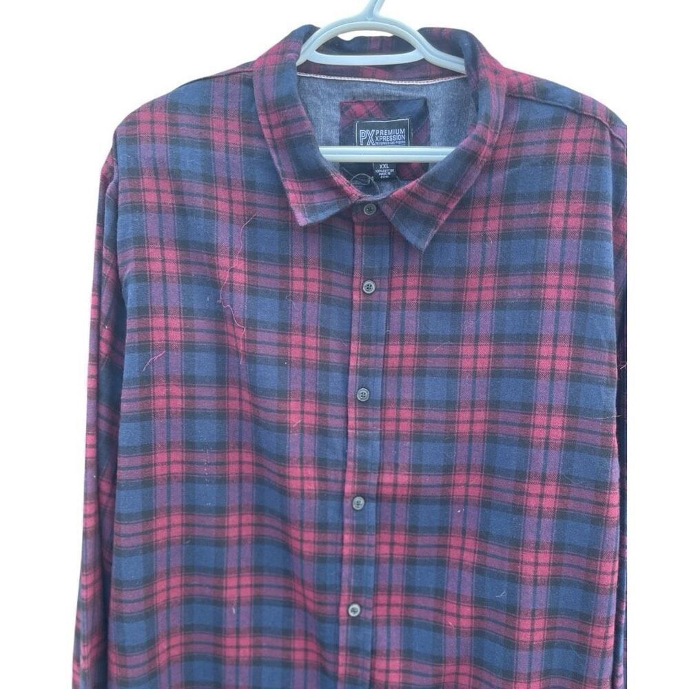 Men’s Big & Tall PX Premium Flannel Button Down Shirt Size 2XL - Picture 2 of 8